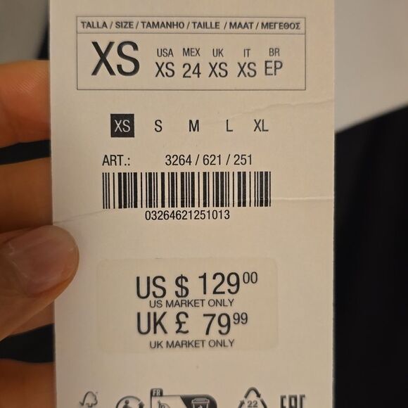 NWT ZARA WOMAN COLLECTION Cropped blazer made withโ25% linen WHITE - Picture 2 of 16